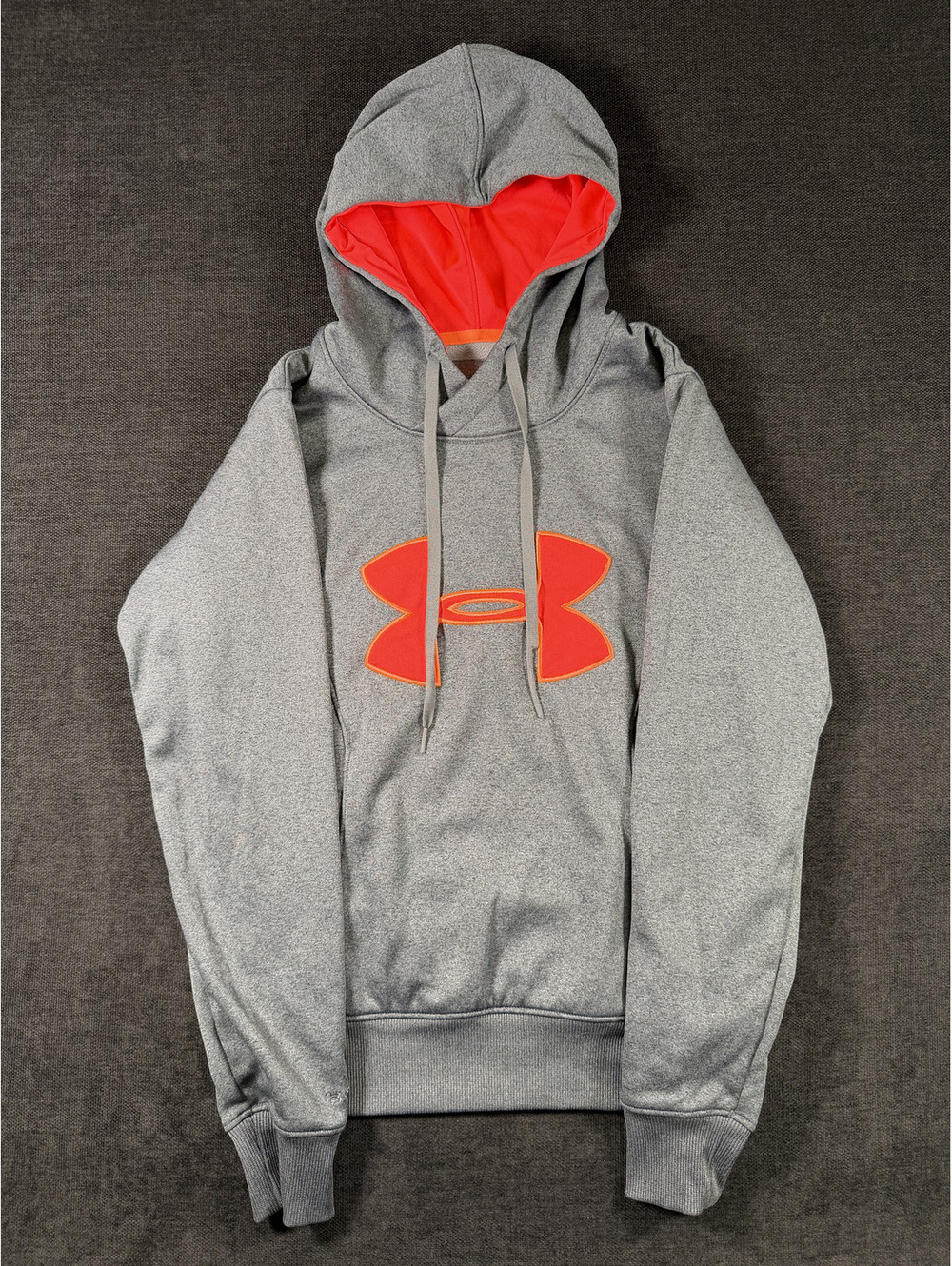 Under Armour Gray and Orange Women's Hoodie Sweatshirt XS